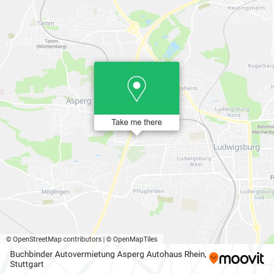 Buchbinder Autovermietung Asperg Autohaus Rhein map