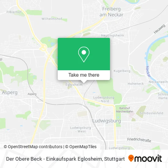 Карта Der Obere Beck - Einkaufspark Eglosheim