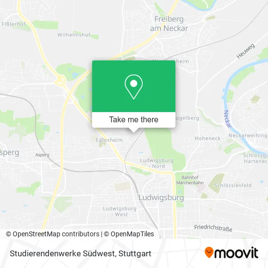 Карта Studierendenwerke Südwest