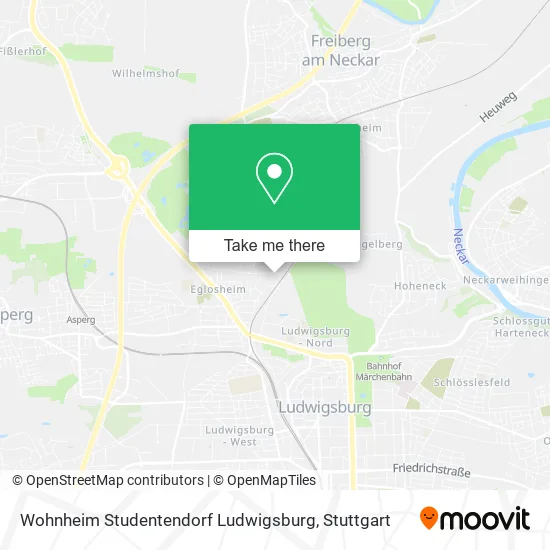 Карта Wohnheim Studentendorf Ludwigsburg