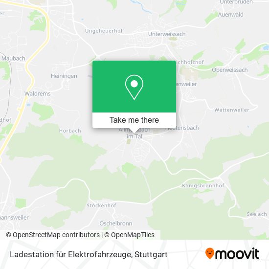 Ladestation für Elektrofahrzeuge map
