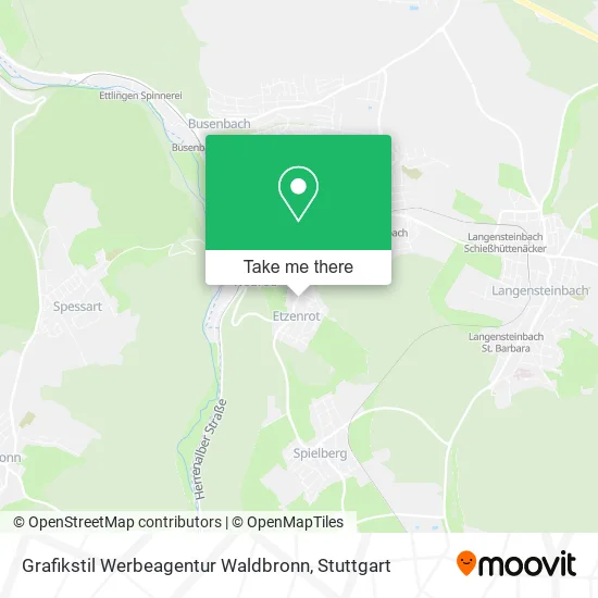 Карта Grafikstil Werbeagentur Waldbronn