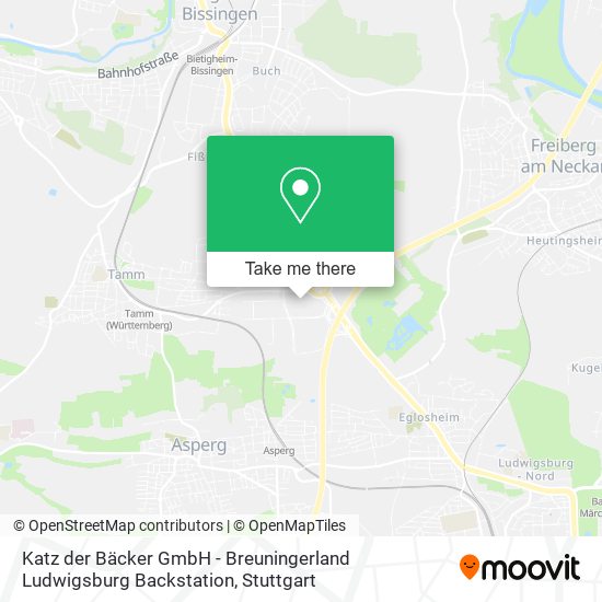 Katz der Bäcker GmbH - Breuningerland Ludwigsburg Backstation map