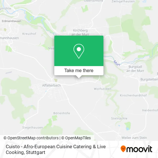 Карта Cuisto - Afro-European Cuisine Catering & Live Cooking