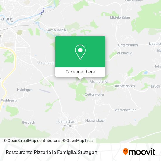 Restaurante Pizzaria la Famiglia map