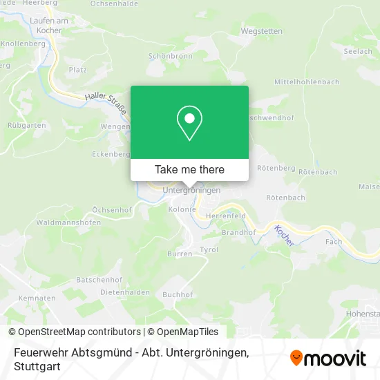 Карта Feuerwehr Abtsgmünd - Abt. Untergröningen