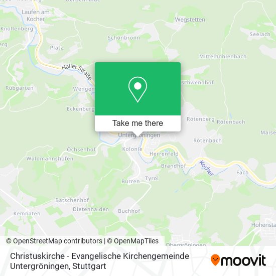 Christuskirche - Evangelische Kirchengemeinde Untergröningen map