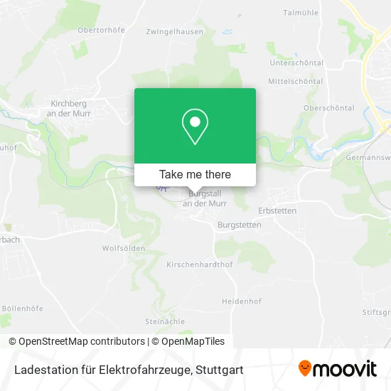 Карта Ladestation für Elektrofahrzeuge