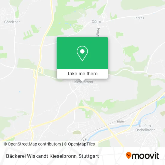 Карта Bäckerei Wiskandt Kieselbronn