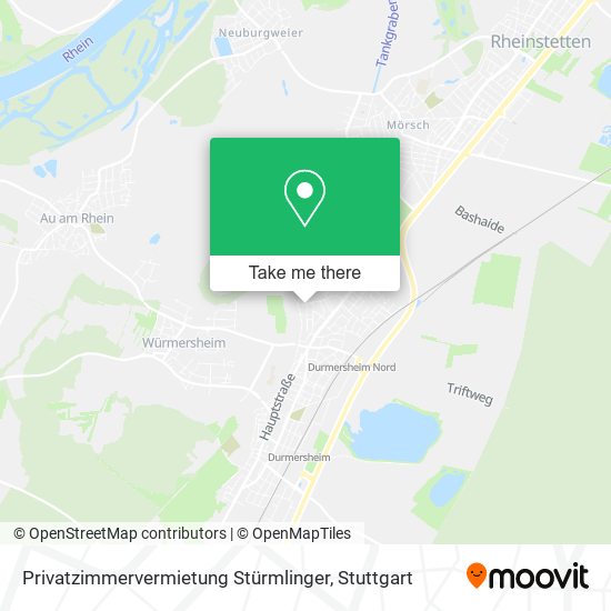 Privatzimmervermietung Stürmlinger map