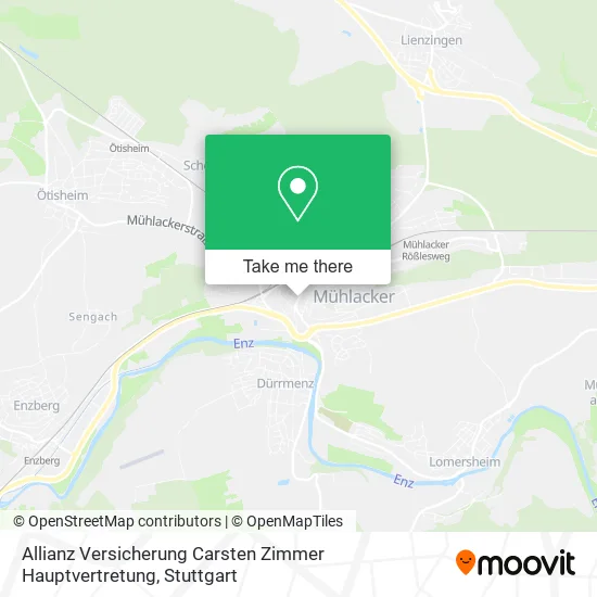 Карта Allianz Versicherung Carsten Zimmer Hauptvertretung