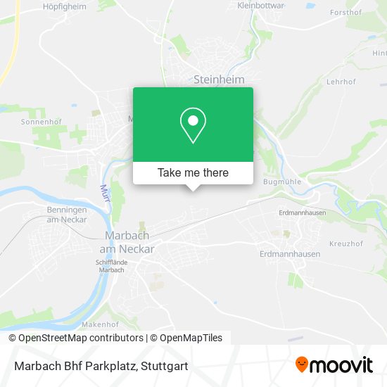 Marbach Bhf Parkplatz map