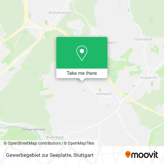 Карта Gewerbegebiet zur Seeplatte