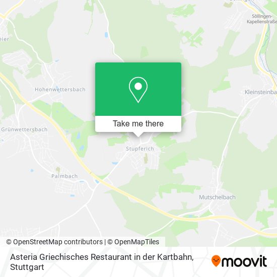 Asteria Griechisches Restaurant in der Kartbahn map