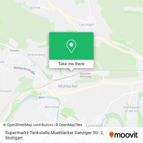 Supermarkt-Tankstelle Muehlacker Danziger Str. 2 map