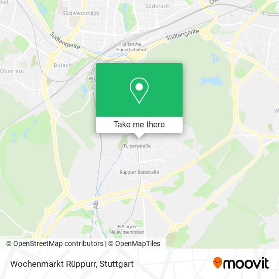 Карта Wochenmarkt Rüppurr