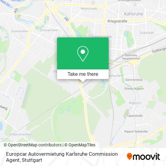 Карта Europcar Autovermietung Karlsruhe Commission Agent