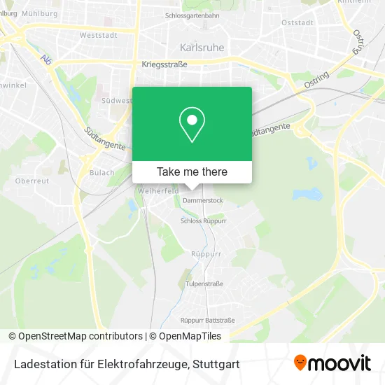 Карта Ladestation für Elektrofahrzeuge