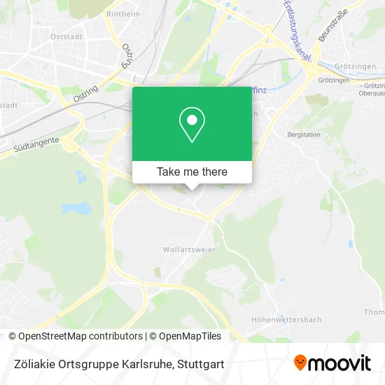 Карта Zöliakie Ortsgruppe Karlsruhe