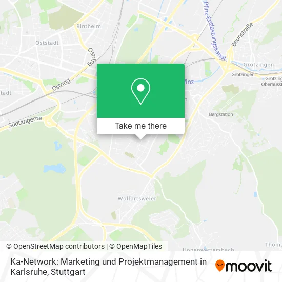 Карта Ka-Network: Marketing und Projektmanagement in Karlsruhe
