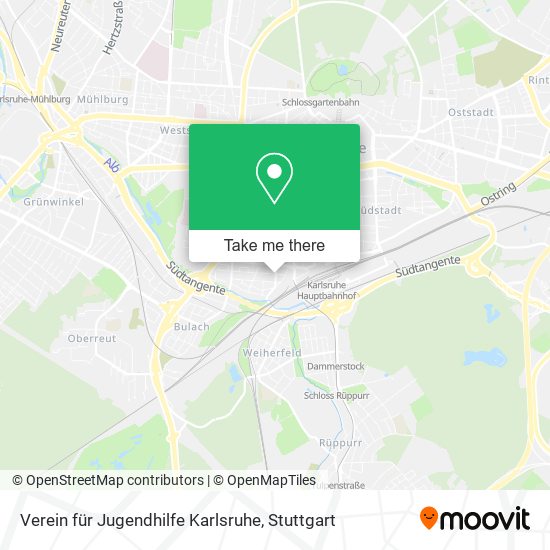 Карта Verein für Jugendhilfe Karlsruhe