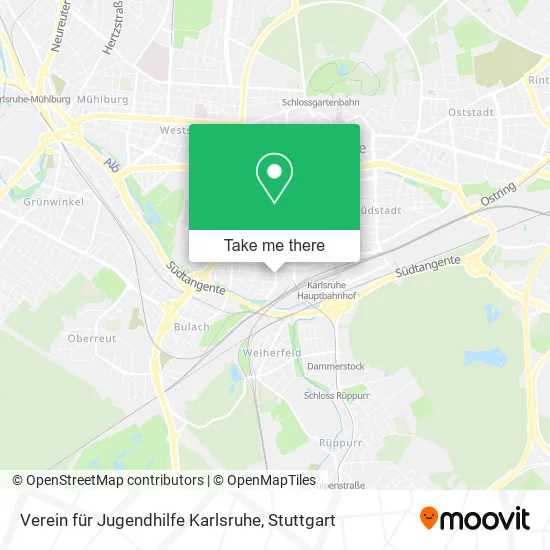 Карта Verein für Jugendhilfe Karlsruhe