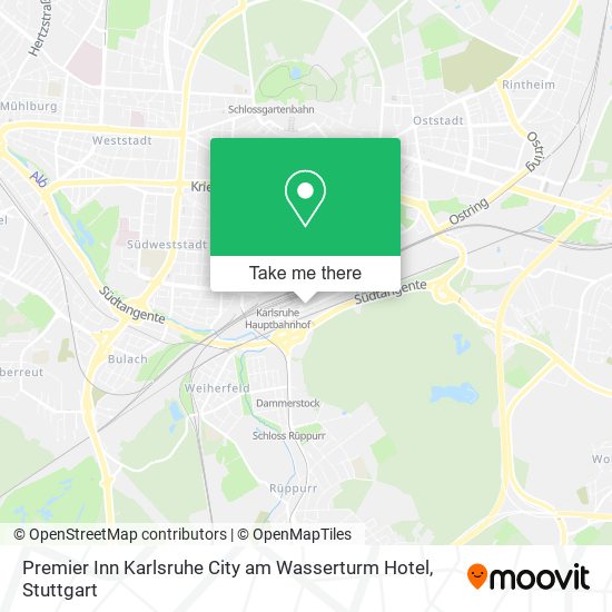 Карта Premier Inn Karlsruhe City am Wasserturm Hotel