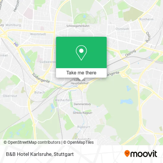 B&B Hotel Karlsruhe map