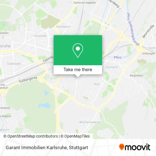 Карта Garant Immobilien Karlsruhe