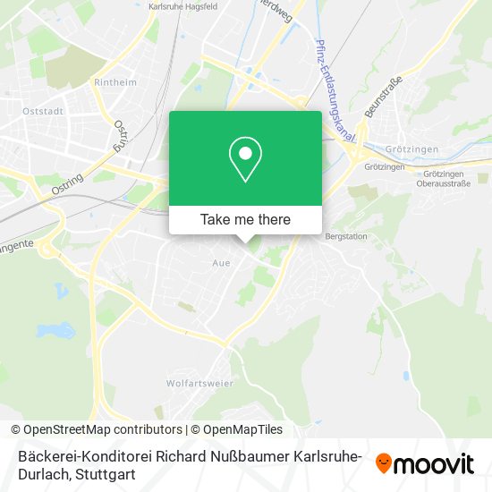 Bäckerei-Konditorei Richard Nußbaumer Karlsruhe-Durlach map