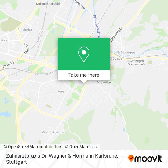 Карта Zahnarztpraxis Dr. Wagner & Hofmann Karlsruhe