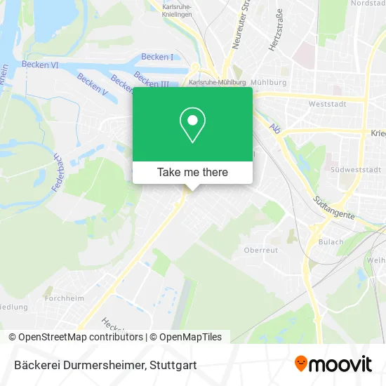 Карта Bäckerei Durmersheimer