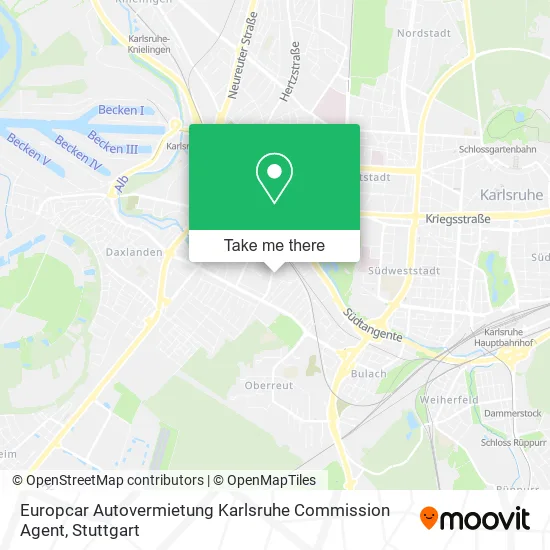 Карта Europcar Autovermietung Karlsruhe Commission Agent