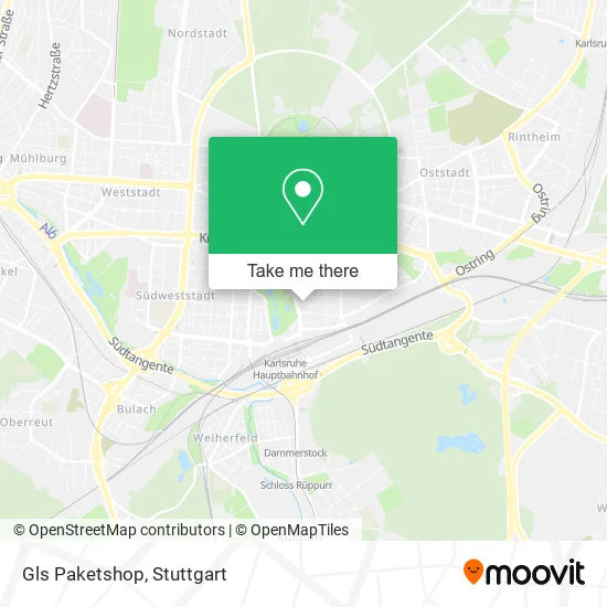 Gls Paketshop map