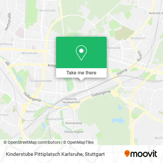 Карта Kinderstube Pittiplatsch Karlsruhe