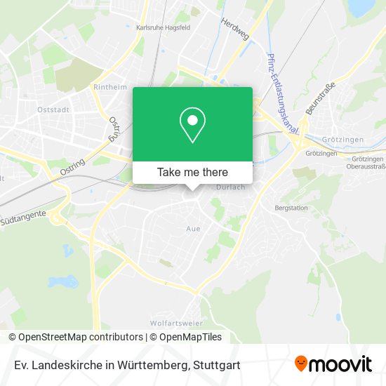 Ev. Landeskirche in Württemberg map