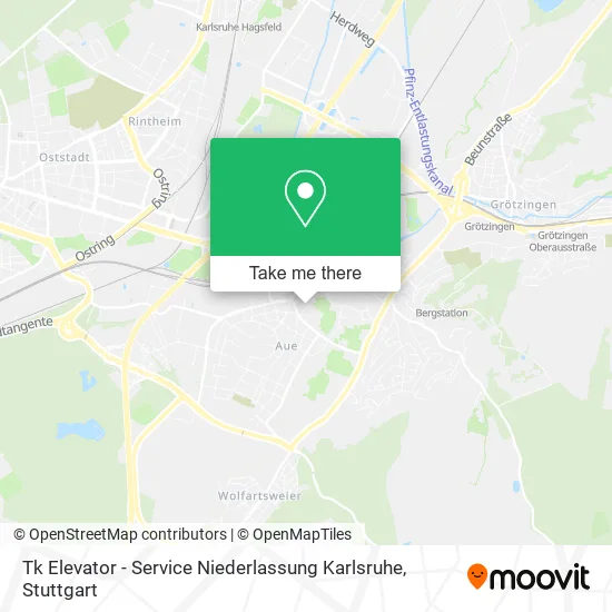 Карта Tk Elevator - Service Niederlassung Karlsruhe