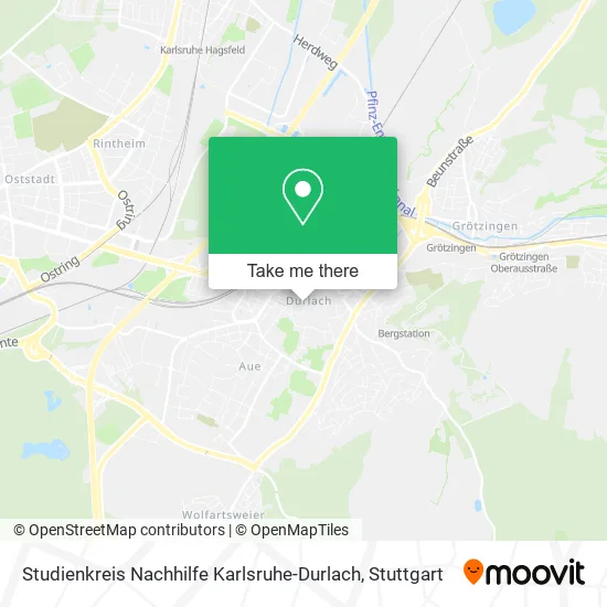 Карта Studienkreis Nachhilfe Karlsruhe-Durlach