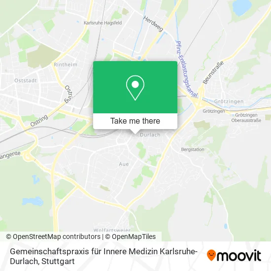 Карта Gemeinschaftspraxis für Innere Medizin Karlsruhe-Durlach