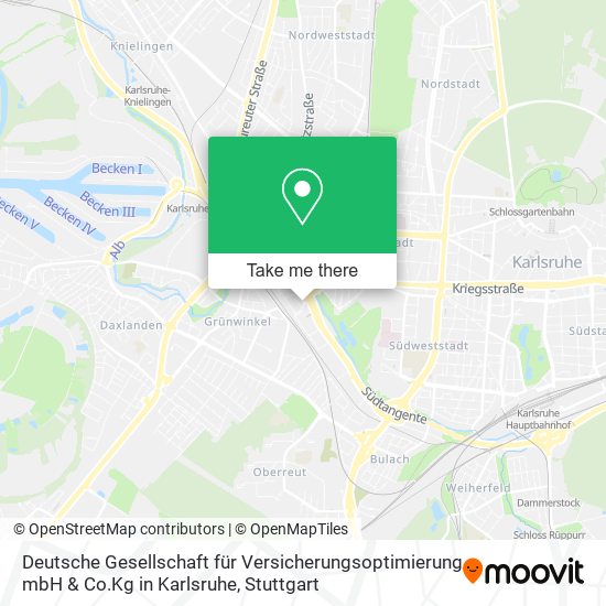 Карта Deutsche Gesellschaft für Versicherungsoptimierung mbH & Co.Kg in Karlsruhe