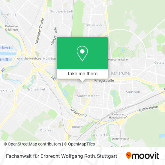 Карта Fachanwalt für Erbrecht Wolfgang Roth