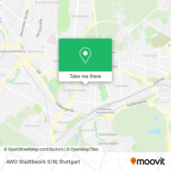 Карта AWO Stadtbezirk S/W
