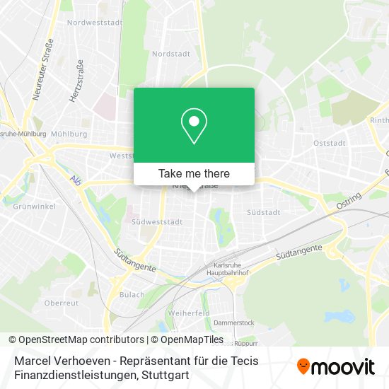 Marcel Verhoeven - Repräsentant für die Tecis Finanzdienstleistungen map