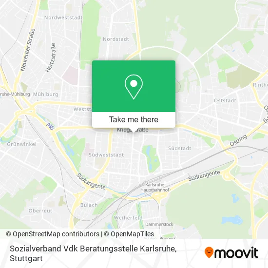 Карта Sozialverband Vdk Beratungsstelle Karlsruhe