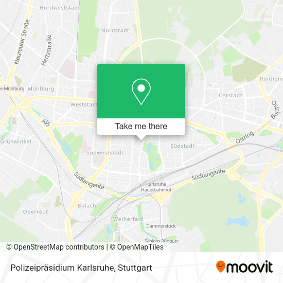 Карта Polizeipräsidium Karlsruhe