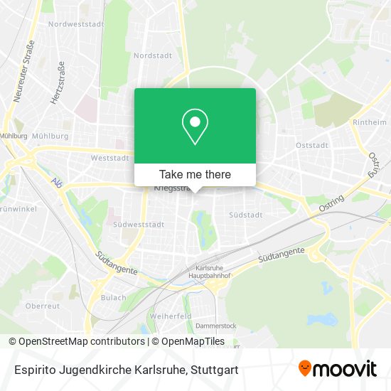 Espirito Jugendkirche Karlsruhe map