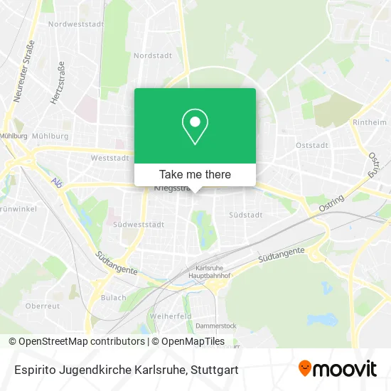 Карта Espirito Jugendkirche Karlsruhe
