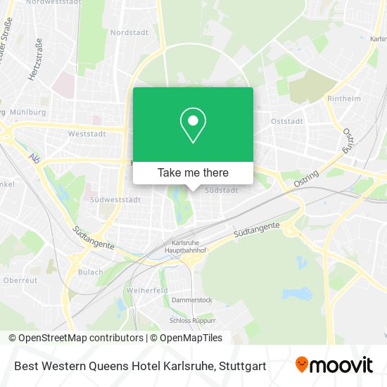 Best Western Queens Hotel Karlsruhe map