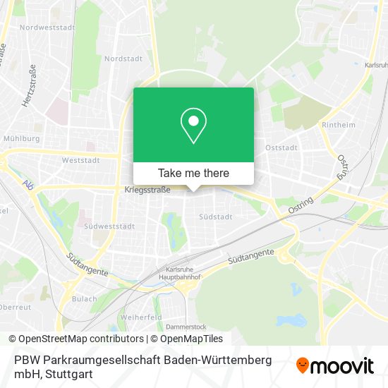 PBW Parkraumgesellschaft Baden-Württemberg mbH map