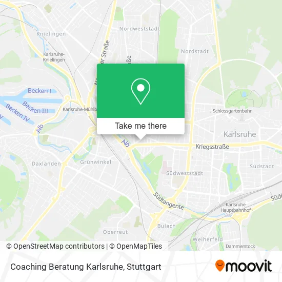 Карта Coaching Beratung Karlsruhe